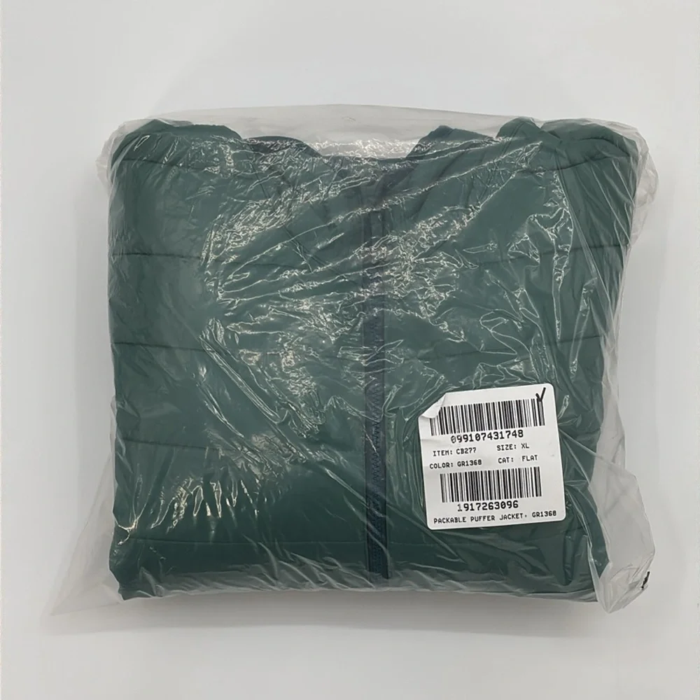 J Crew Factory Kids' lightweight packable puffer jacket Rich Spruce XL NWT CB277